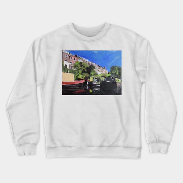 London, Canal Boats Crewneck Sweatshirt by golan22may